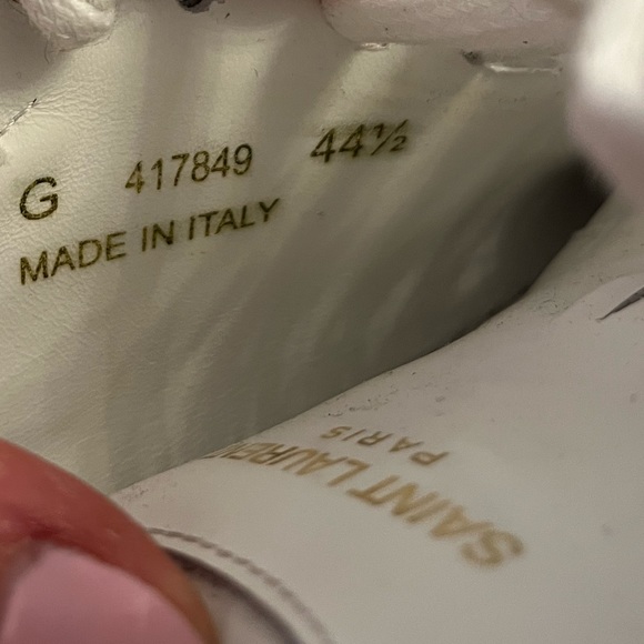 Saint Laurent mens sneakers size 44.5 , white - Picture 5 of 7